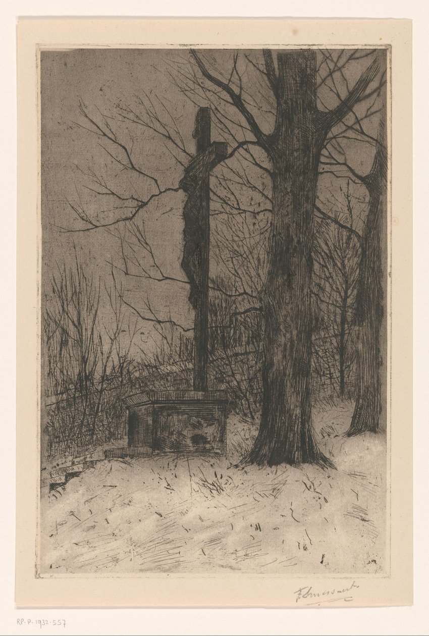Feszület a fa mellett alkotó: Frans Smissaert (signed by artist)