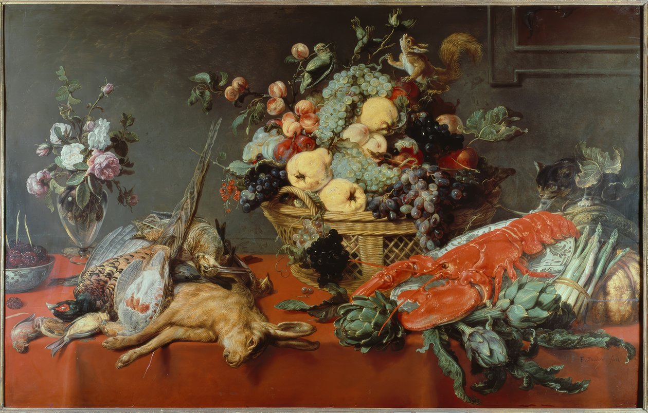 Csendélet gyümölcskosárral alkotó: Frans Snyders or Snijders