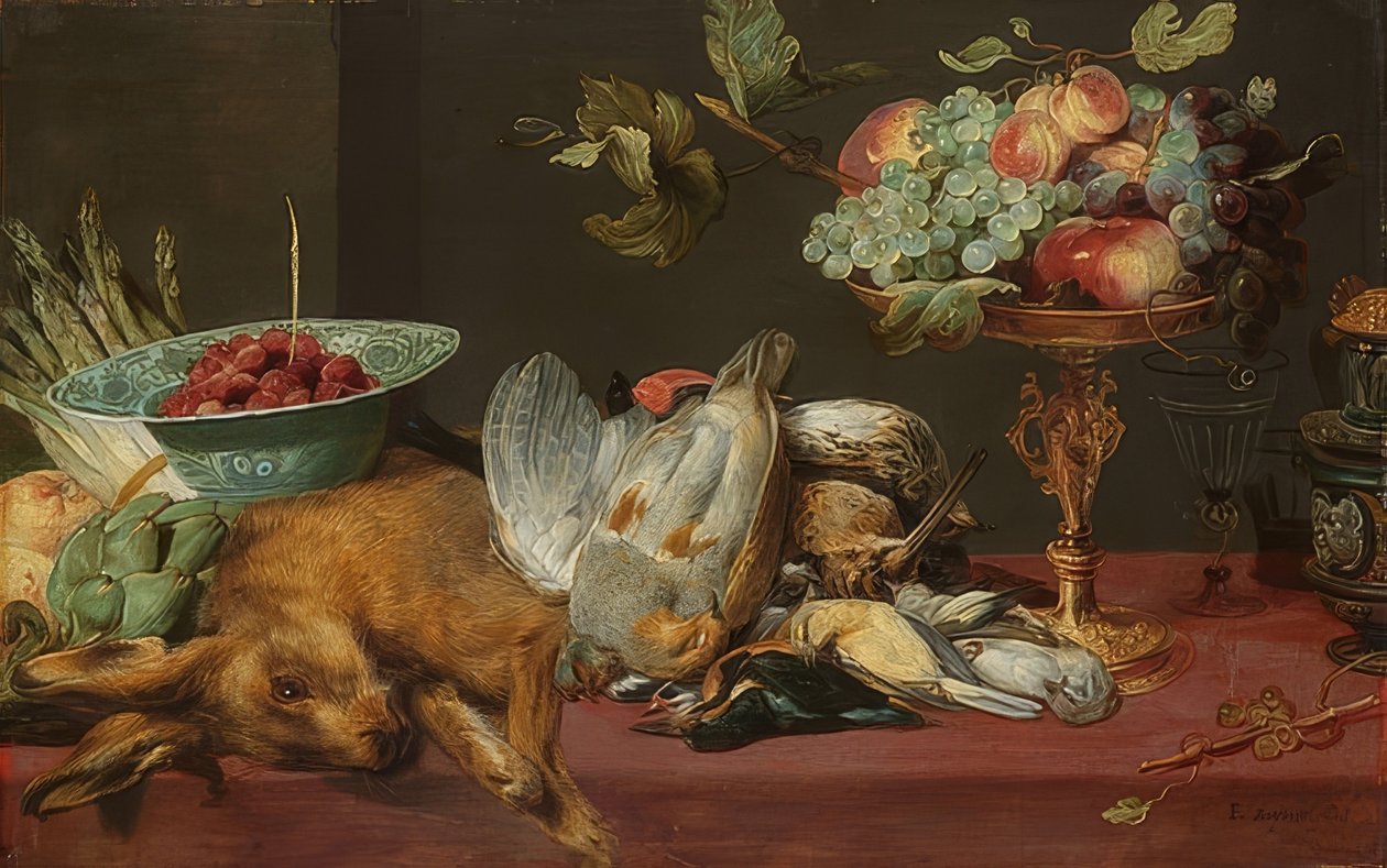 Csendélet apróvaddal és gyümölcsökkel alkotó: Frans Snyders or Snijders