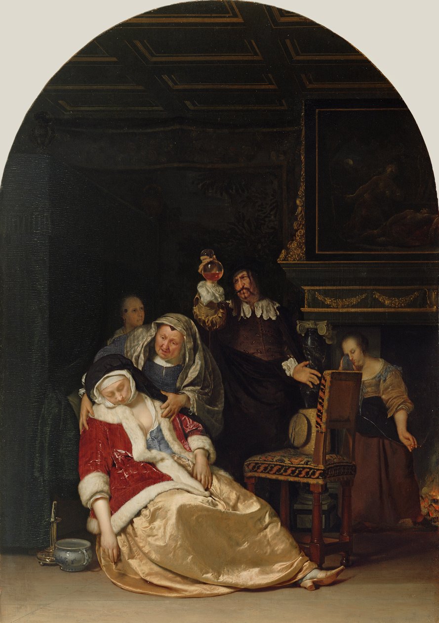 Az orvosok látogatása, 1667 alkotó: Frans van Mieris