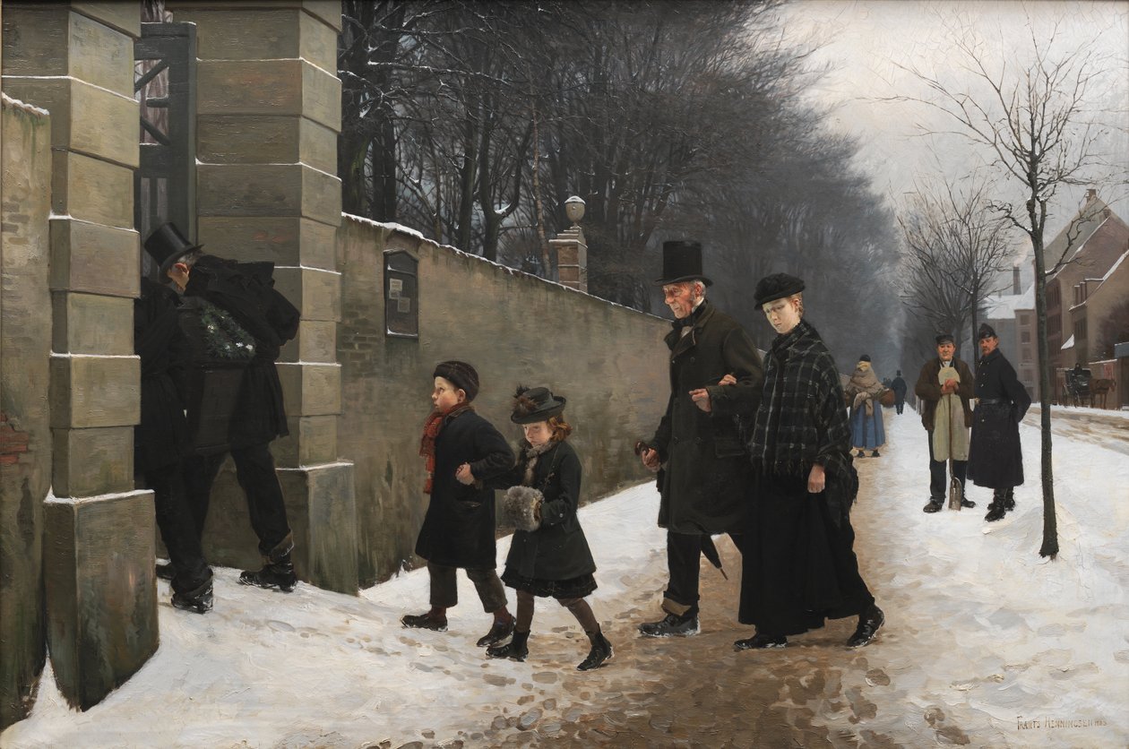 Egy temetés alkotó: Frants Henningsen