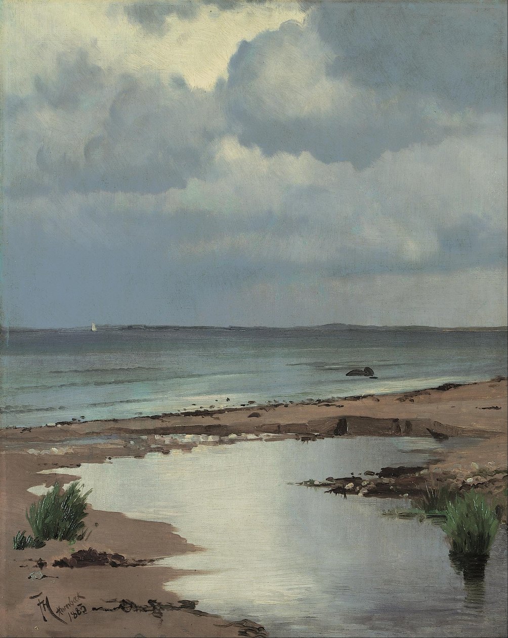A Hornbæk strandról alkotó: Frants Henningsen
