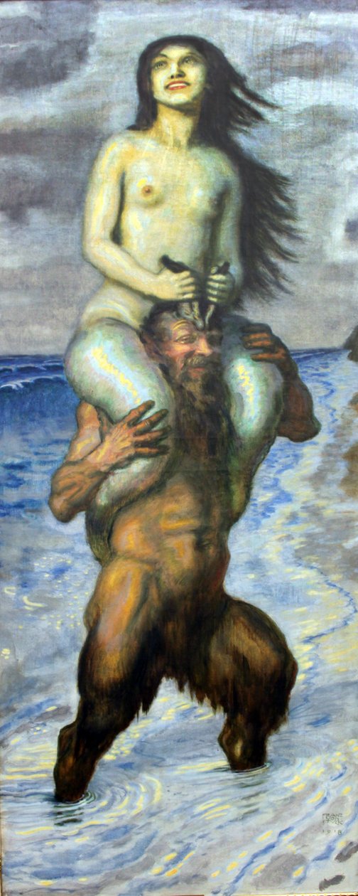 Faun és a sellő alkotó: Franz von Stuck