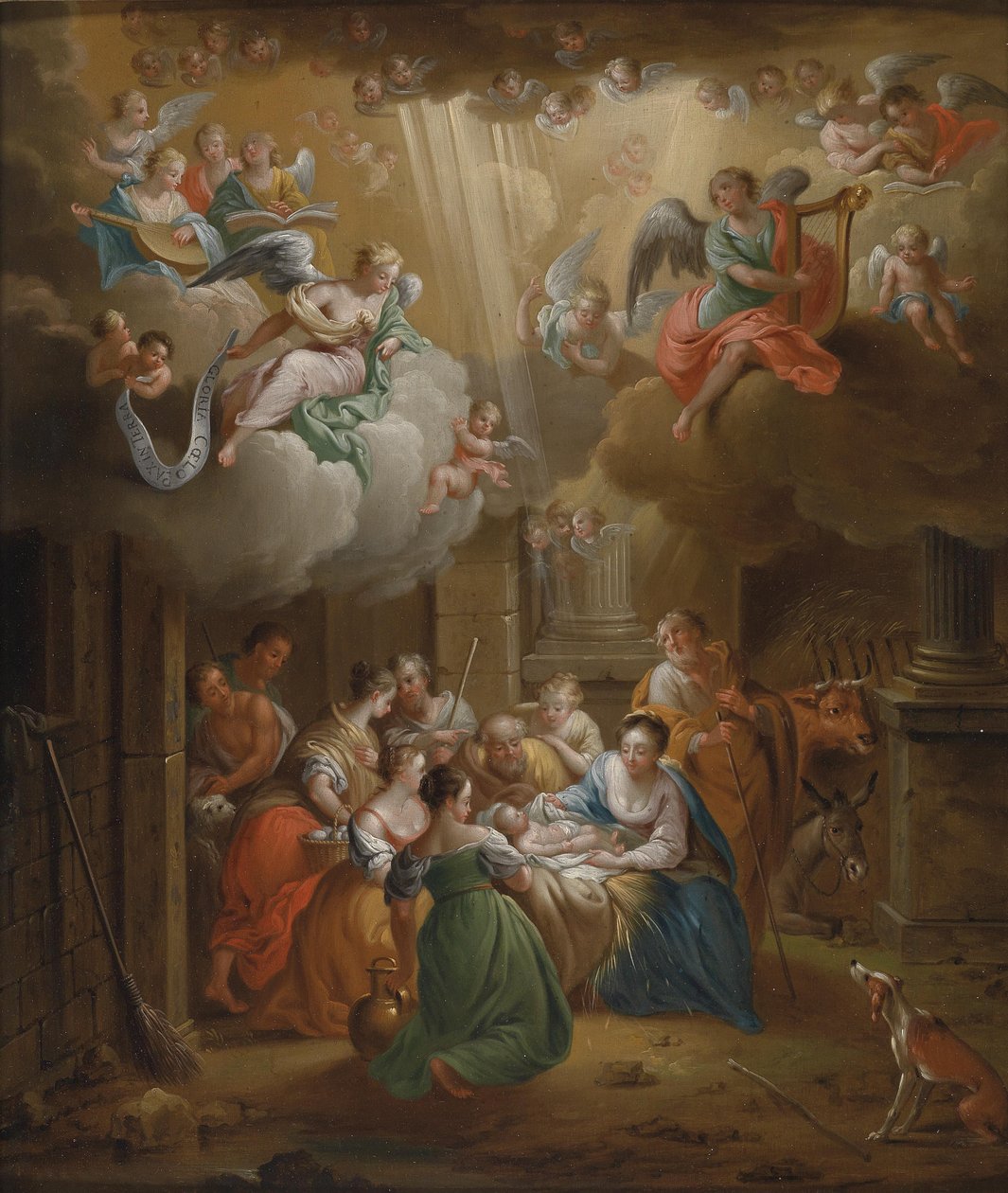 A pásztorok imádása alkotó: Franz Christoph Janneck