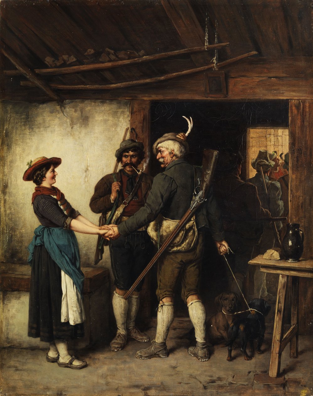 Búcsú a vadászoktól alkotó: Franz Defregger