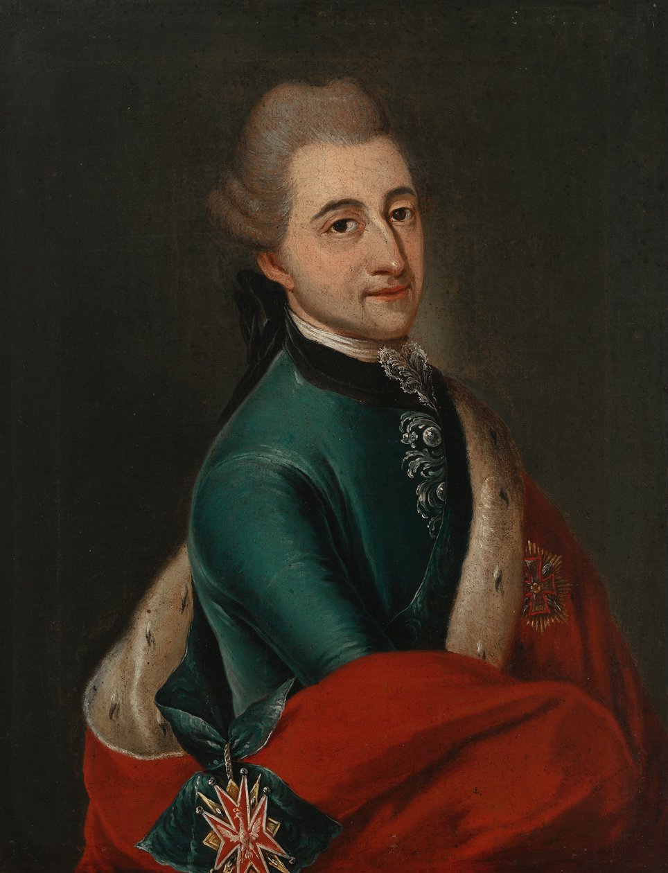 Stanislas Augustus király arcképe alkotó: Franz Ignaz Molitor