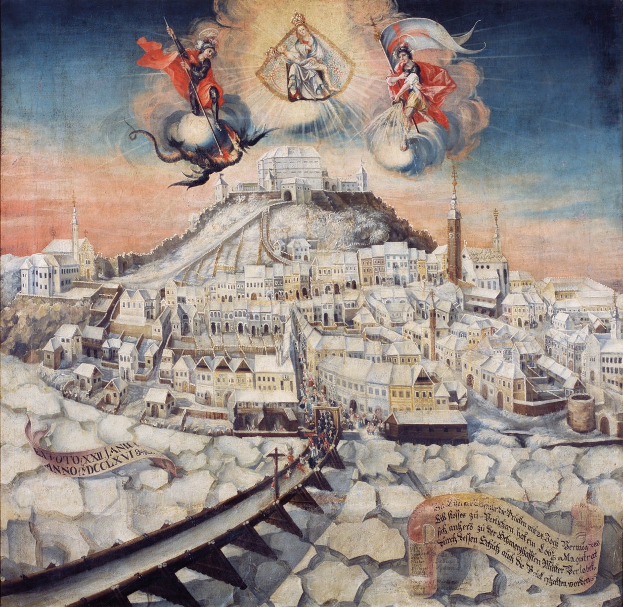 Jég a Dráva folyón alkotó: Franz Josef Felsner