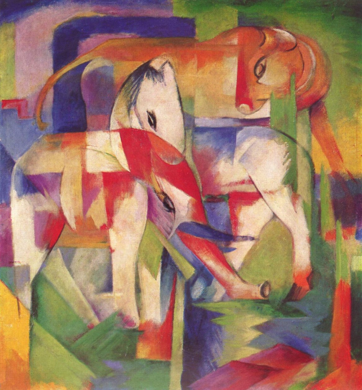Elefánt, ló, szarvasmarha, tél alkotó: Franz Marc