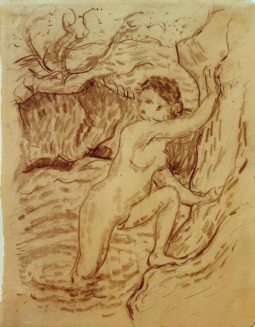 Fürdés I (pointillista) alkotó: Franz Marc