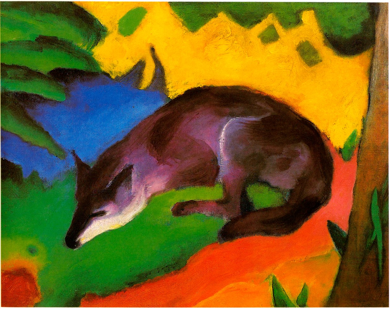 Kék-fekete róka alkotó: Franz Marc