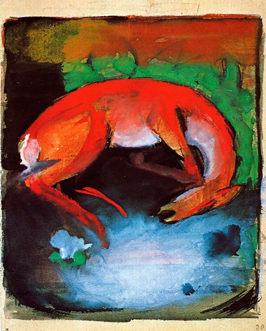 Halott szarvas, 1913 alkotó: Franz Marc
