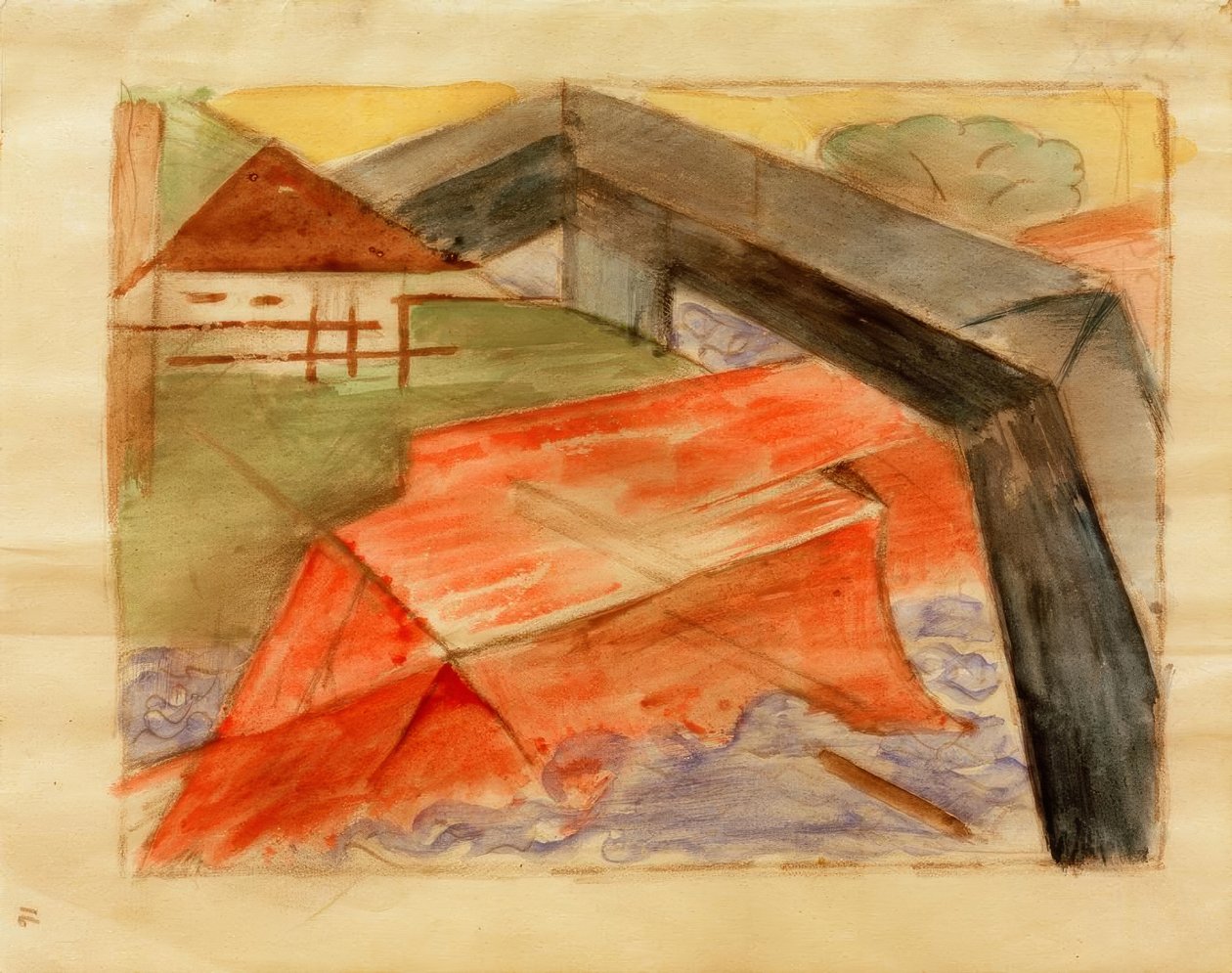 Ház és híd alkotó: Franz Marc