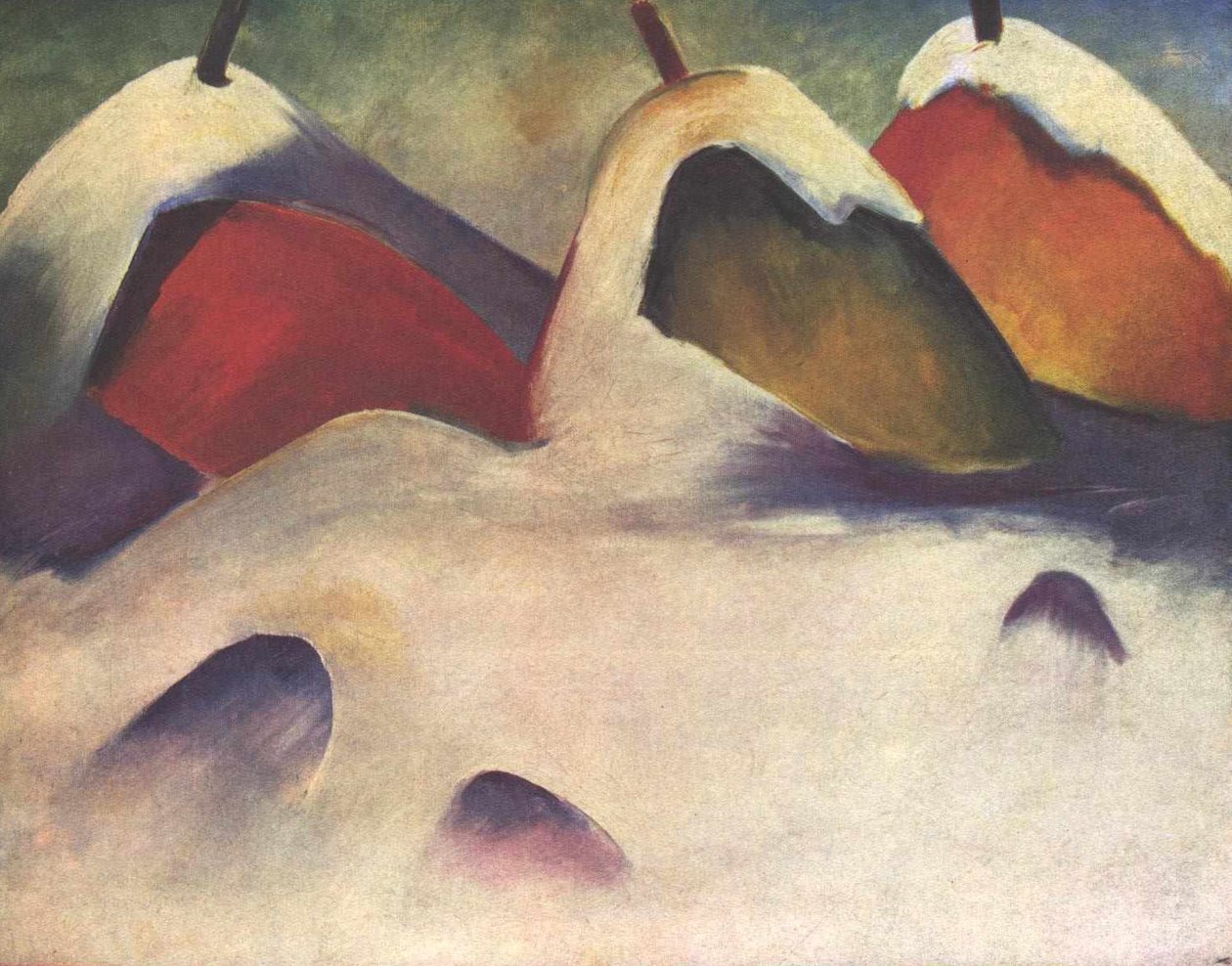 Guggolva a hóban alkotó: Franz Marc