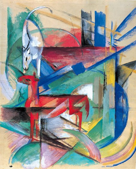 Tájkép állatokkal alkotó: Franz Marc