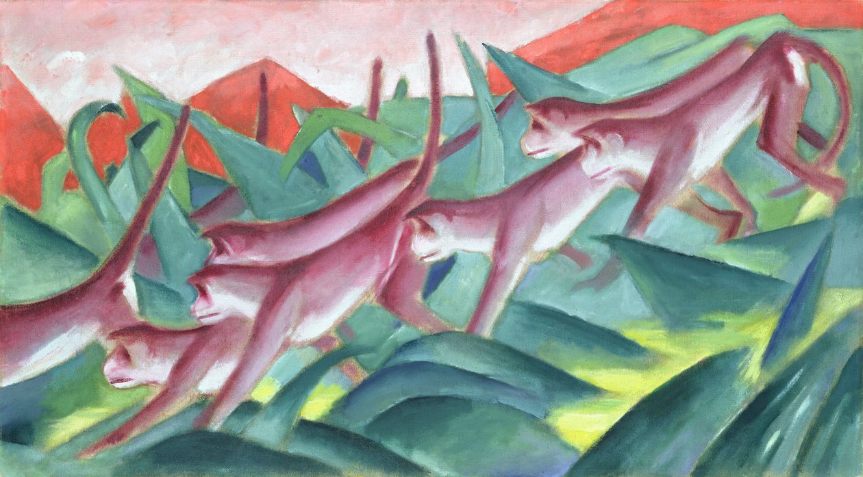 Monkey Frieze, 1911 alkotó: Franz Marc