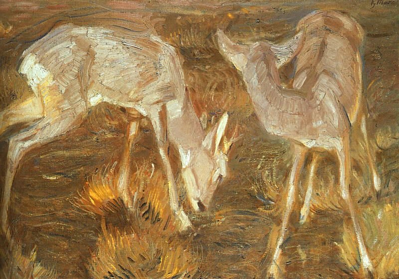 Szarvas a szürkületben alkotó: Franz Marc