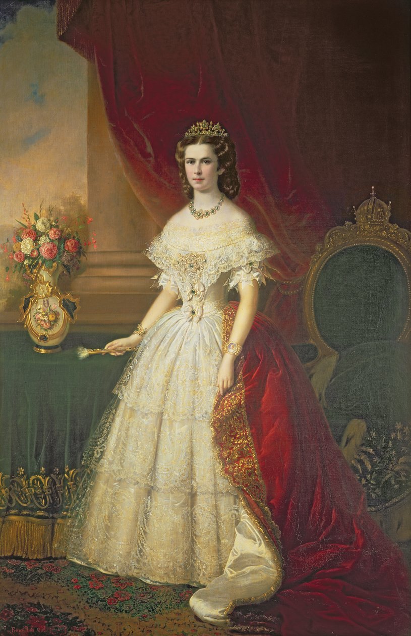 Erzsébet bajor császárné (1837-98), 1863 alkotó: Franz Russ