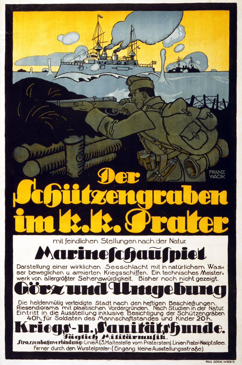 Az árok a Práterben, 1918 alkotó: Franz Wacik