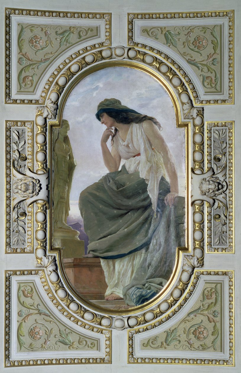 A mitológia allegorikus alakja, 1890 (mennyezetfestmény) alkotó: Franz Xaver Simm