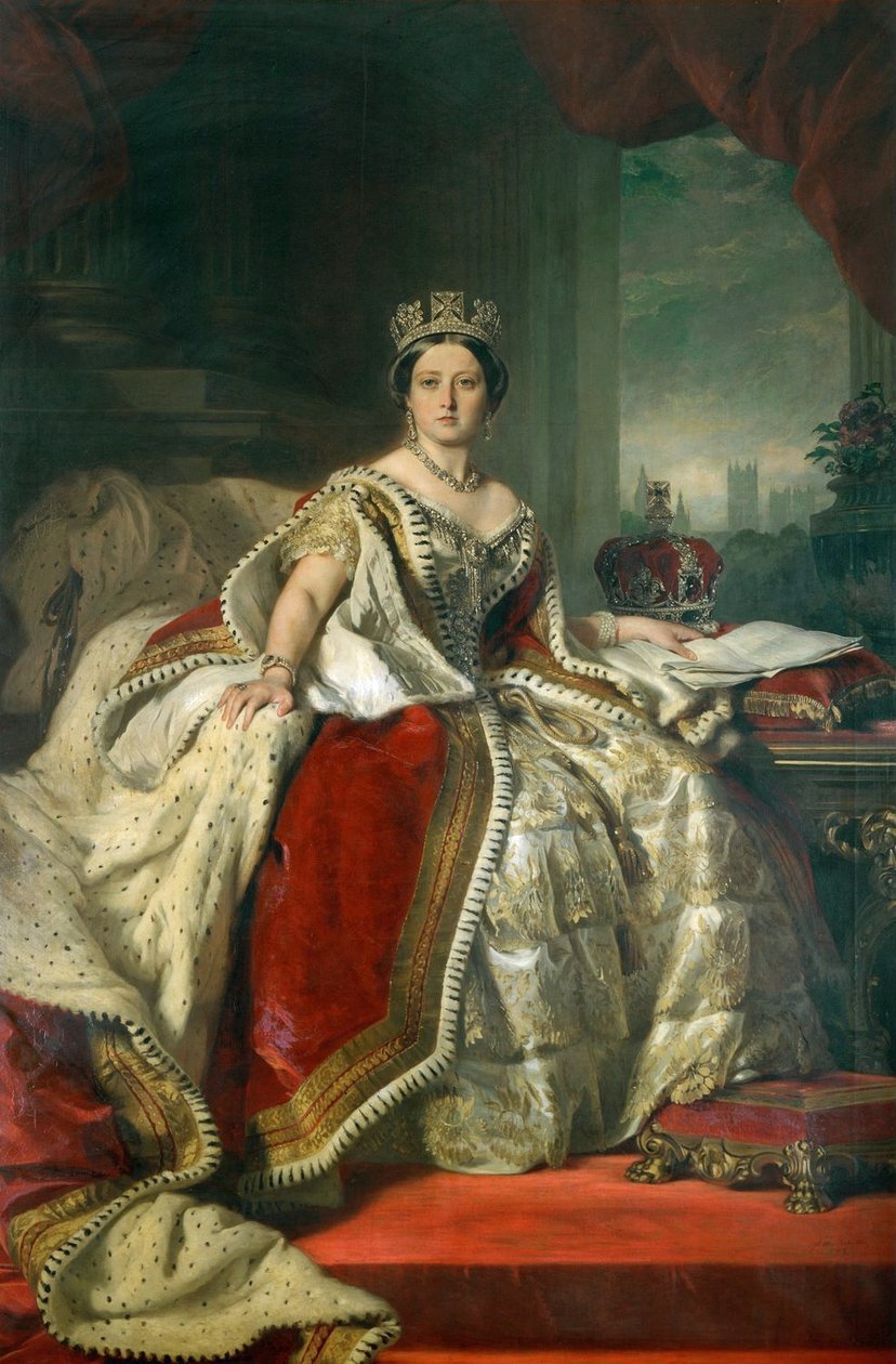 Viktória királynő portréja alkotó: Franz Xaver Winterhalter