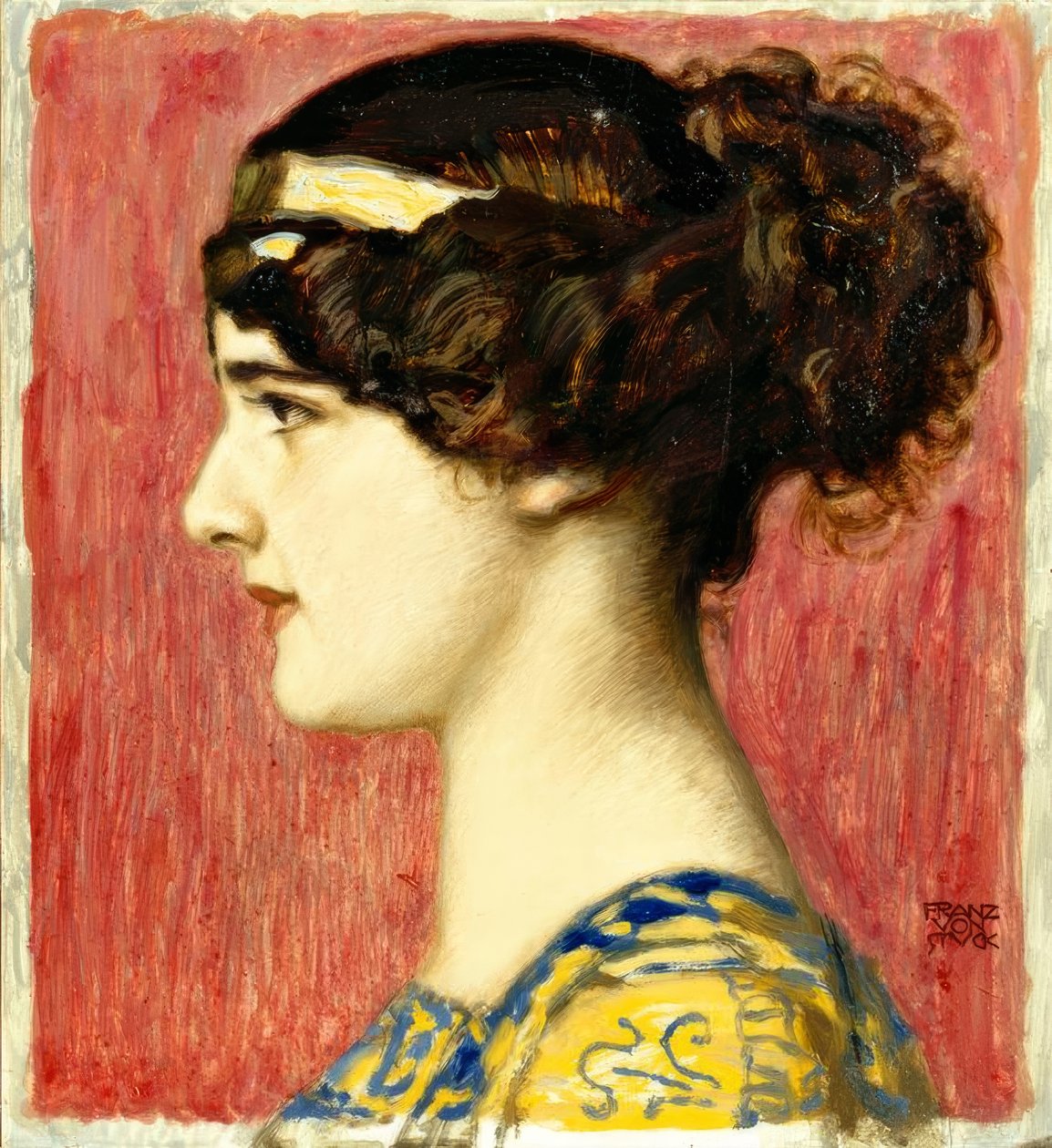 Franz von. Megakadt, Mária görögként alkotó: Franz von Stuck