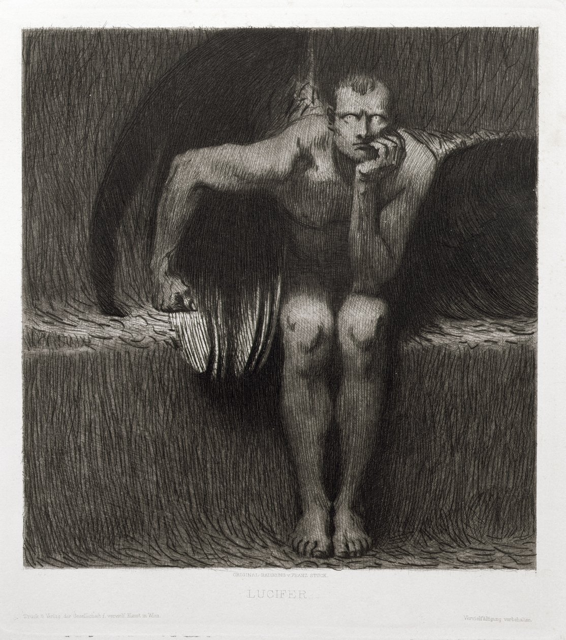 Lucifer, 1892 alkotó: Franz von Stuck
