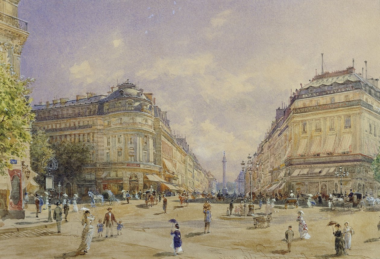 A Rue de la Paix, Párizs, 1886 alkotó: Franz Alt