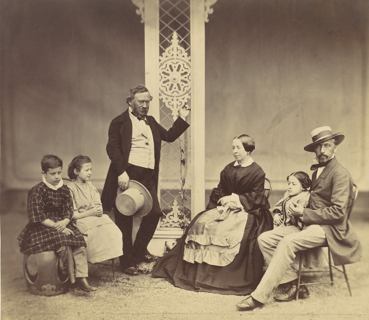 [Hat ember csoportportréja], 1850-60-as évek. alkotó: Franz Antoine