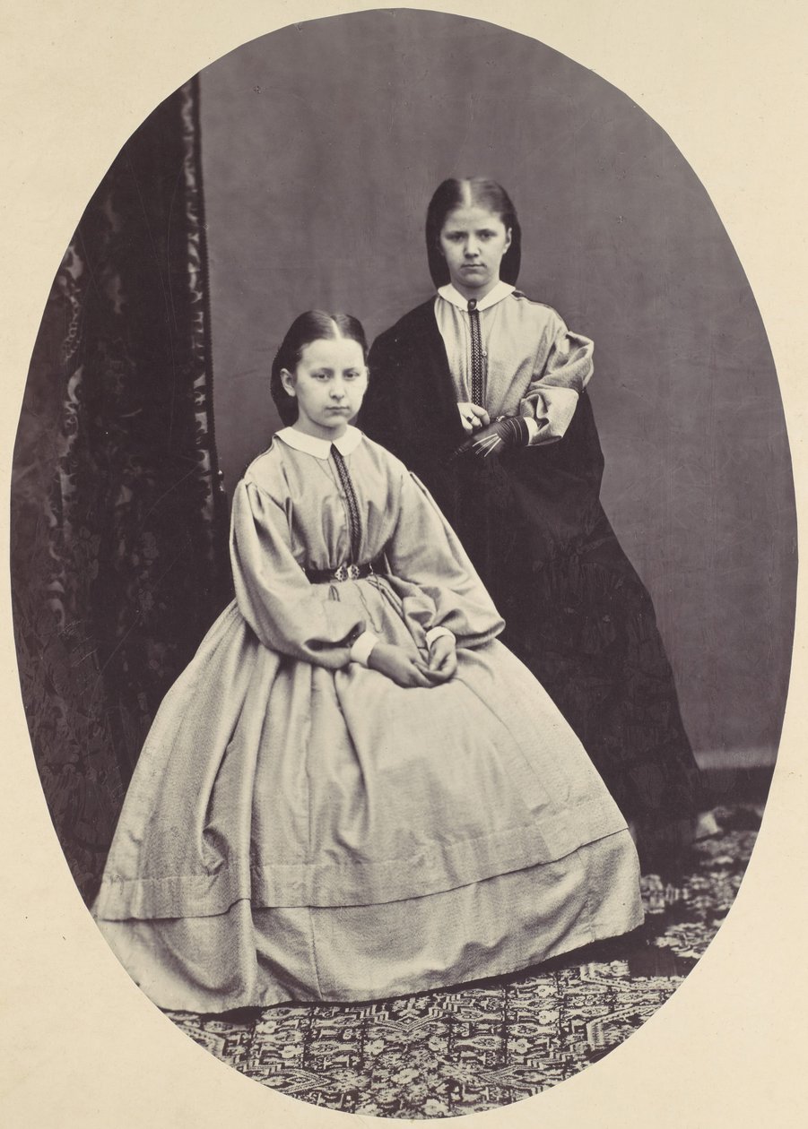 [Két lány portréja], 1850-60-as évek. alkotó: Franz Antoine
