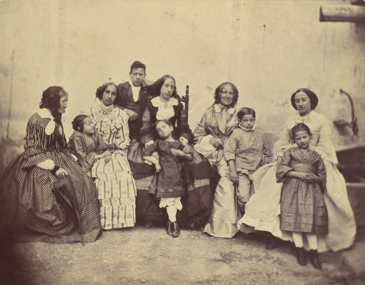 [Az Antoine család tíz tagja], 1850-60-as évek. alkotó: Franz Antoine