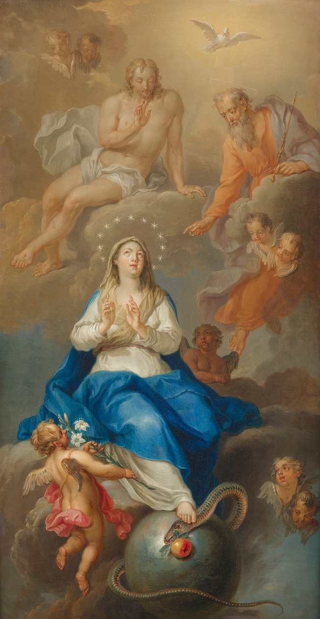 Mária mennybevétele alkotó: Franz Christoph Janneck