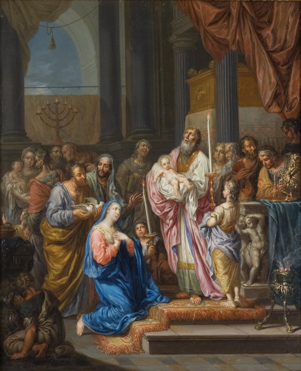 Felajánlás a templomban alkotó: Franz Christoph Janneck