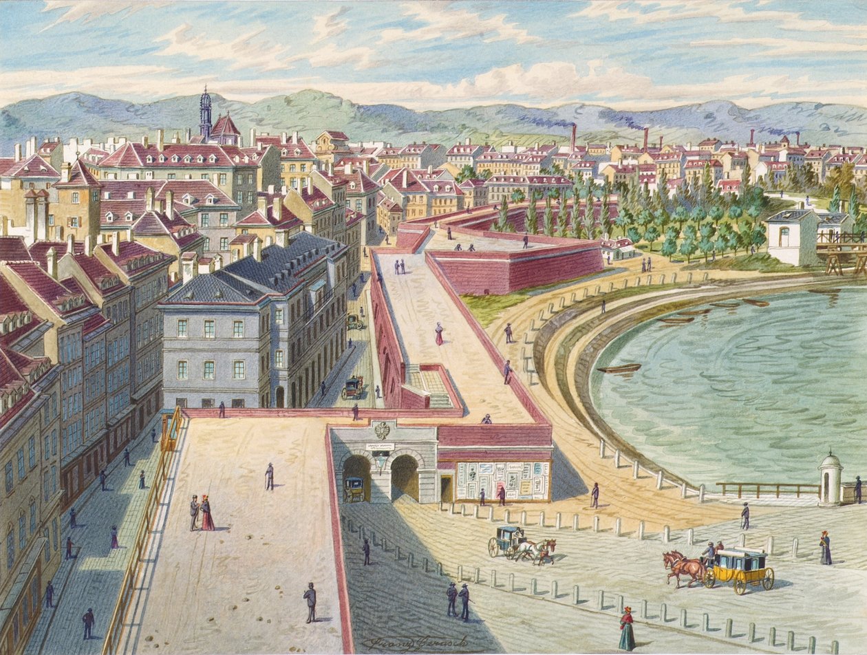 A Rotenturm-kapu Bécsben alkotó: Franz Gerasch
