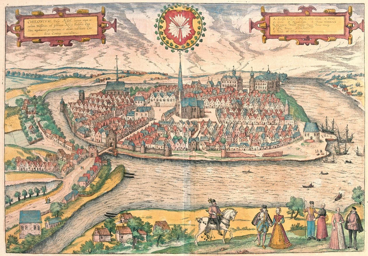 Kiel, Németország (metszet alkotó: Franz Hogenberg