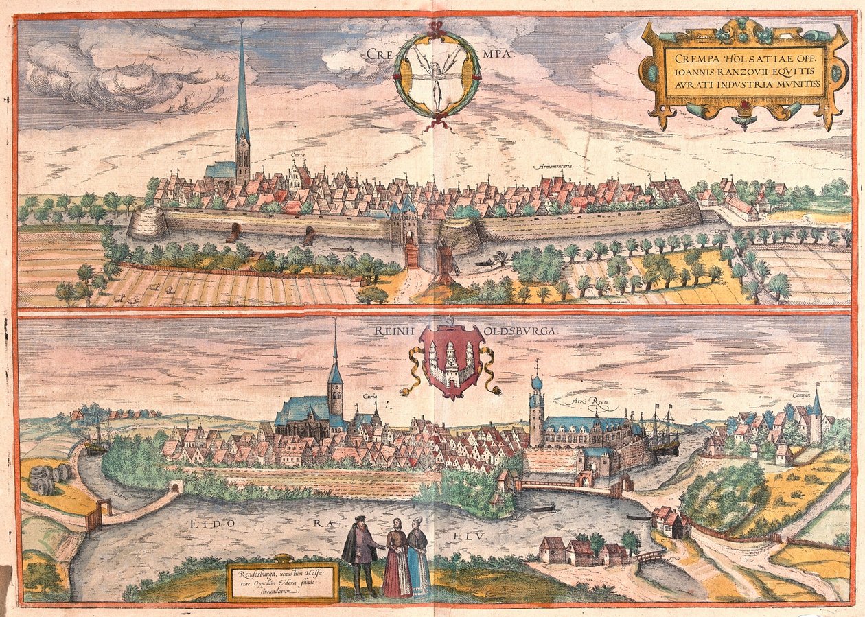 Krempe és Rendsburg, Németország (metszet alkotó: Franz Hogenberg