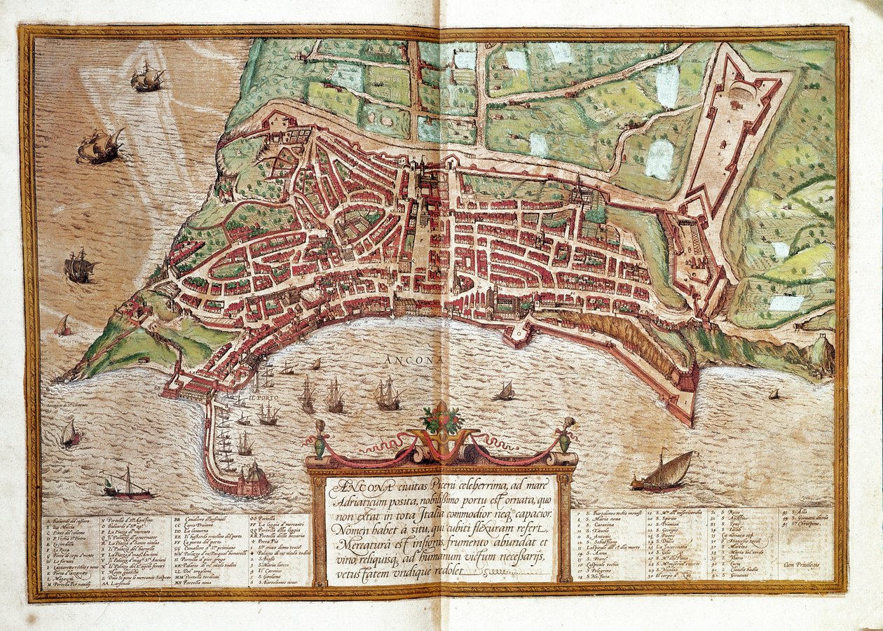 Ancona térképe (metszet alkotó: Franz Hogenberg