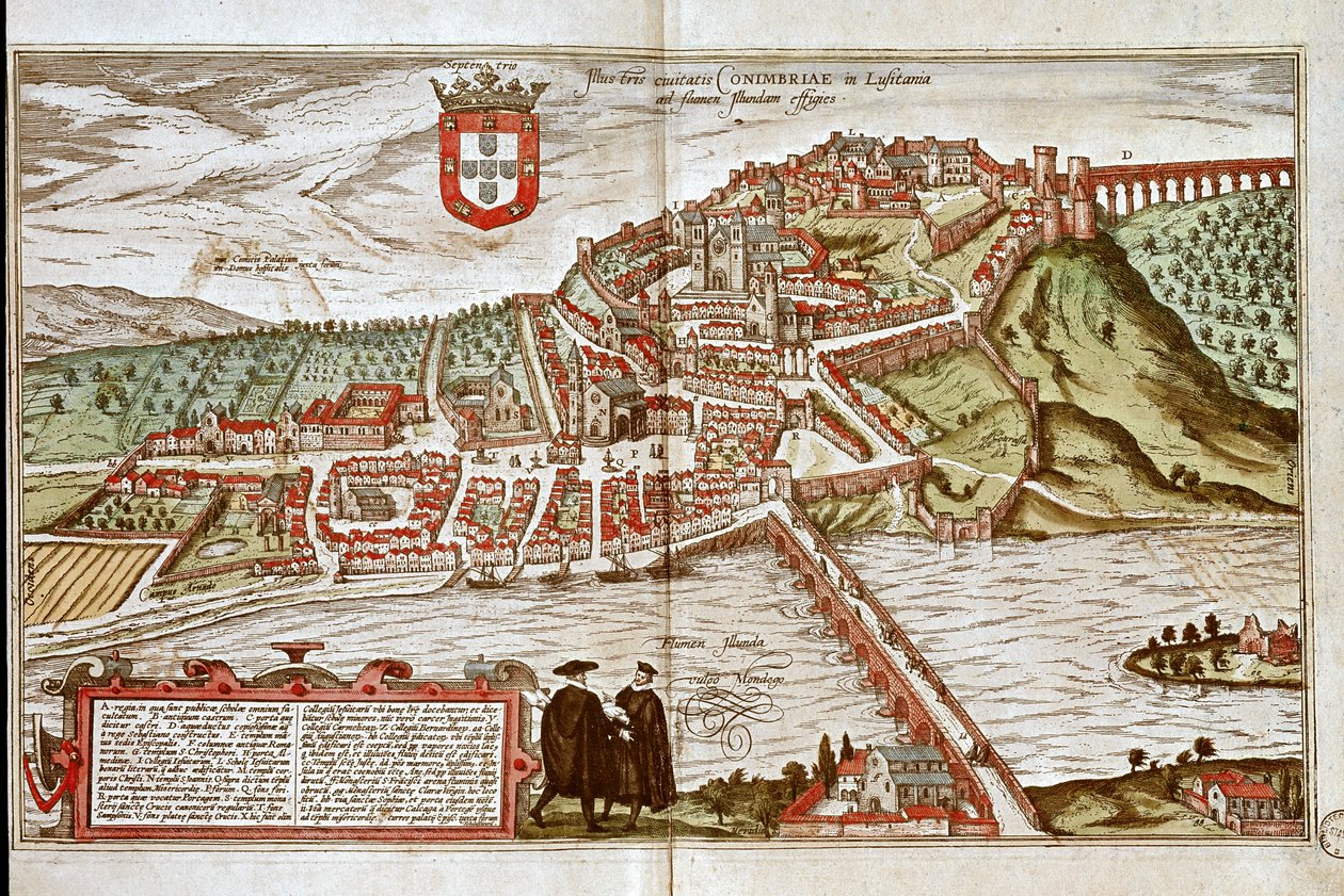 Coimbra térképe (metszet alkotó: Franz Hogenberg