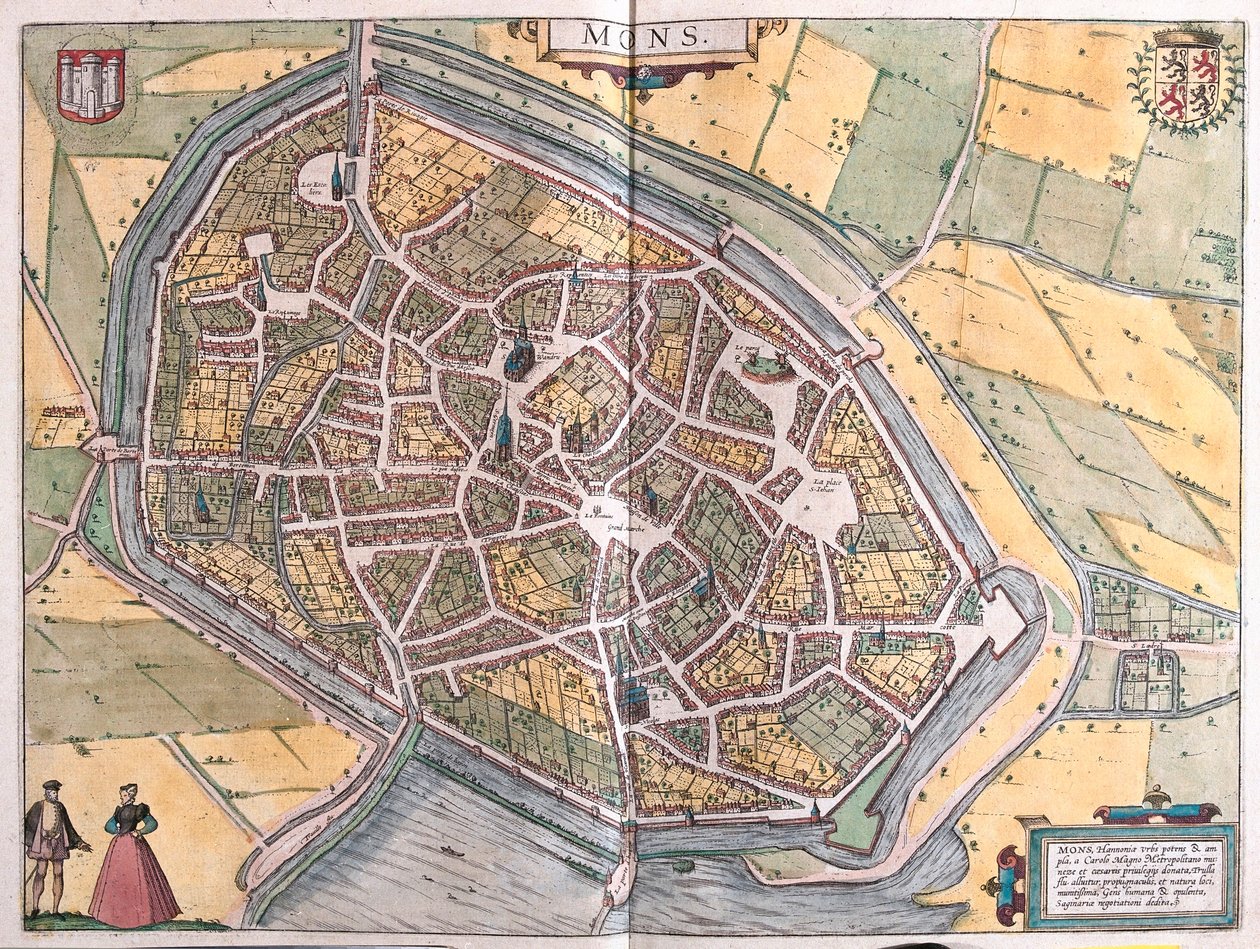 Mons, Belgium (metszet alkotó: Franz Hogenberg