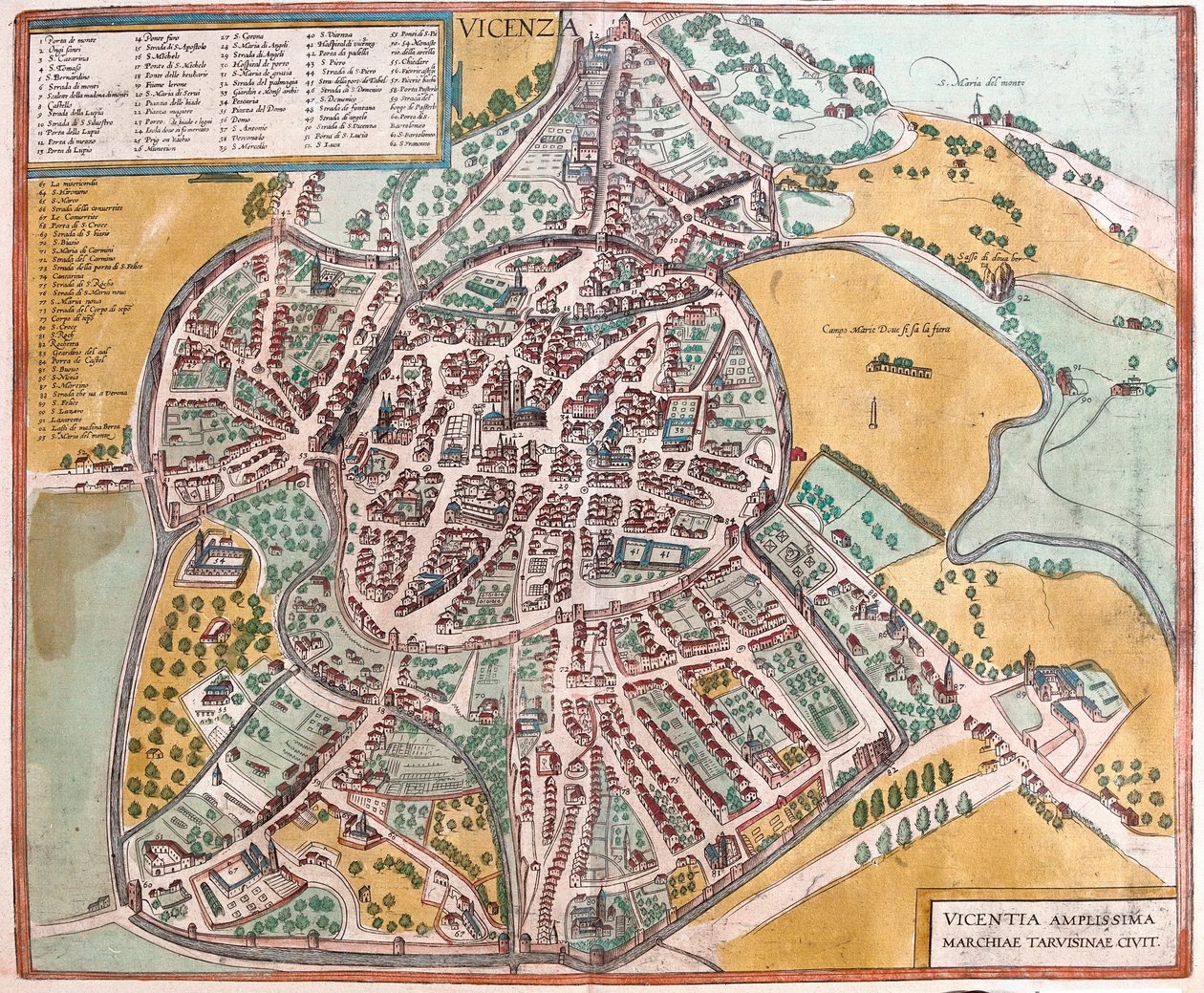 Vicenza, Olaszország (metszet alkotó: Franz Hogenberg