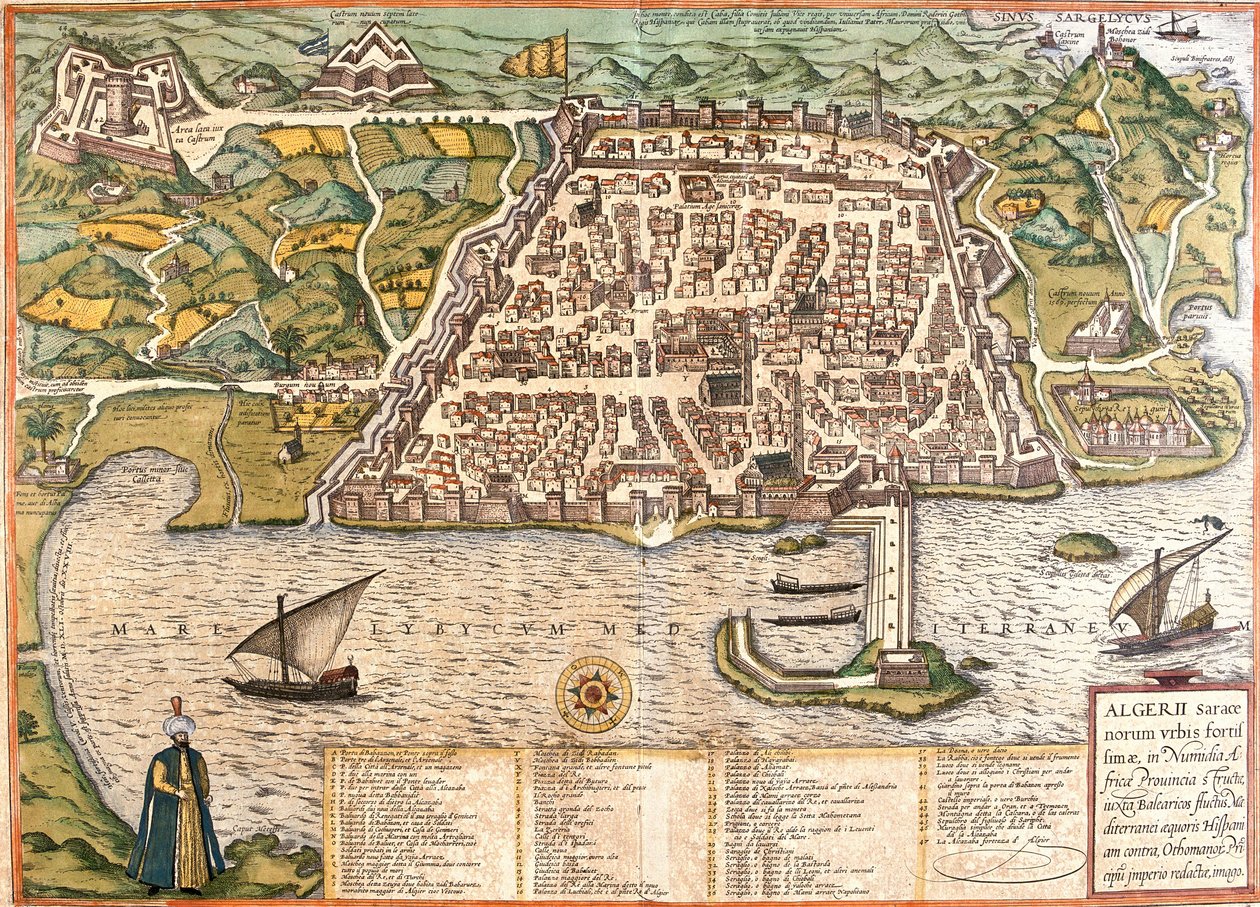 Algír (Algerii), Algéria látképe (rézkarc alkotó: Franz Hogenberg