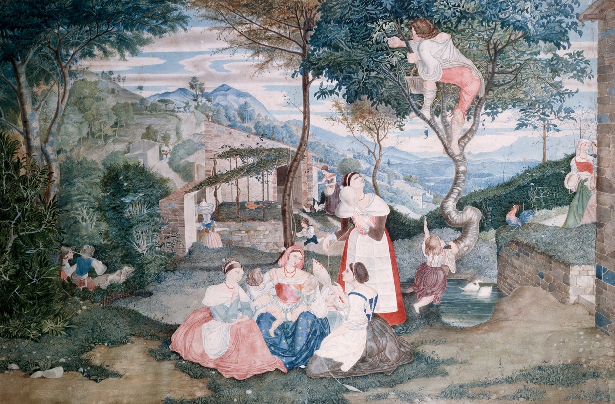 Német: Italienisches Landleben Olasz vidéki élet alkotó: Franz Horny