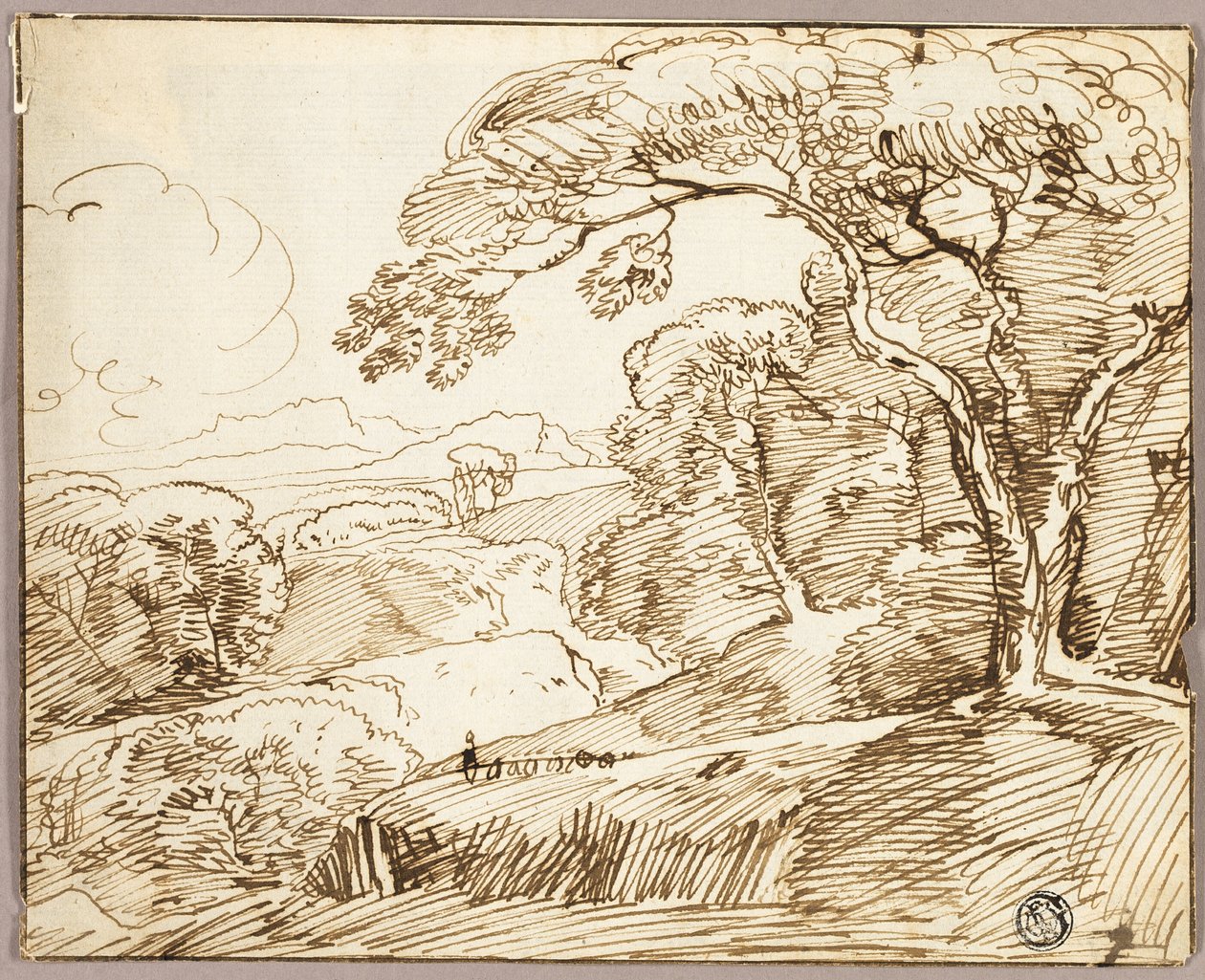 Panoráma tájkép alkotó: Franz Kobell