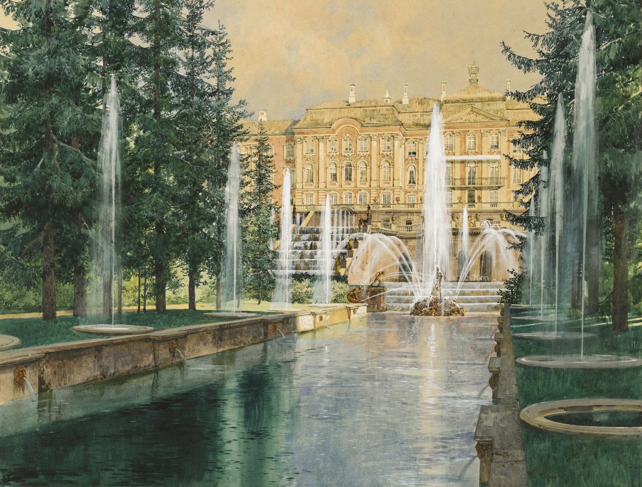 Peterhof, 1898 alkotó: Franz Kopallik
