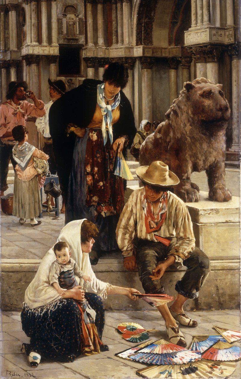 A rajongó eladó, 1882 alkotó: Franz Leo Ruben