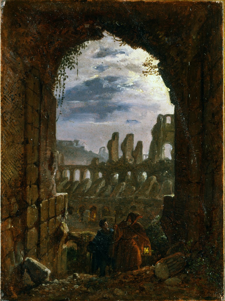 A Colosseum a Holdfénynél, 1826-30 körül alkotó: Franz Ludwig Catel