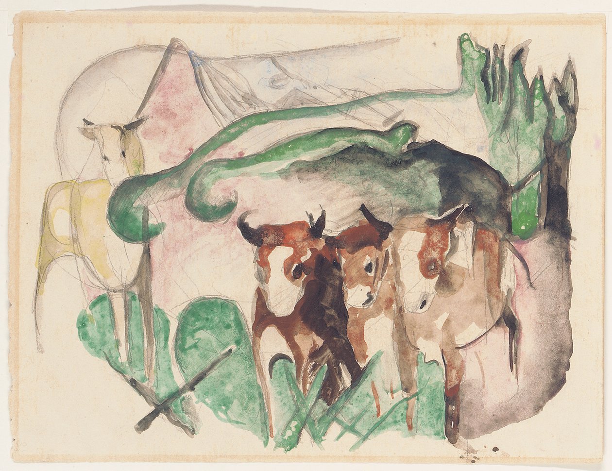 Állatok egy tájban alkotó: Franz Marc