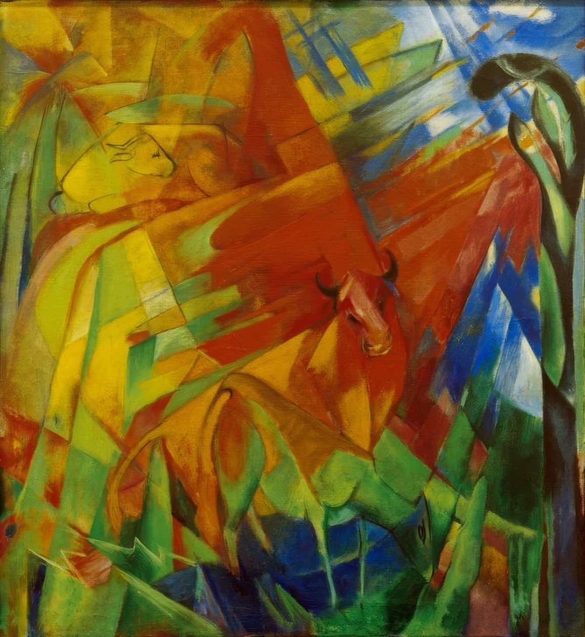 Kép szarvasmarhával II alkotó: Franz Marc