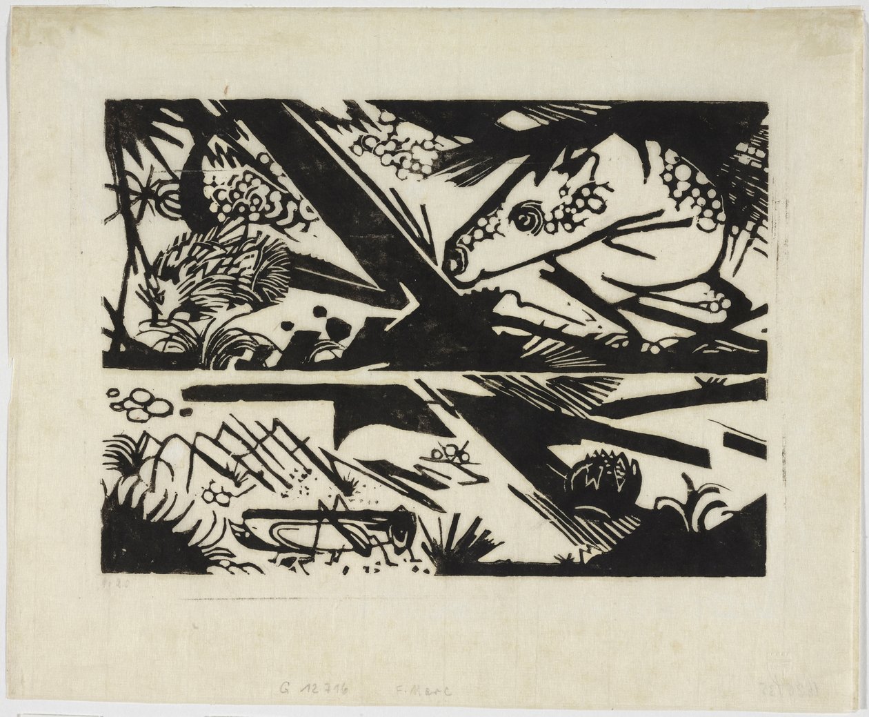 Ló és sün alkotó: Franz Marc