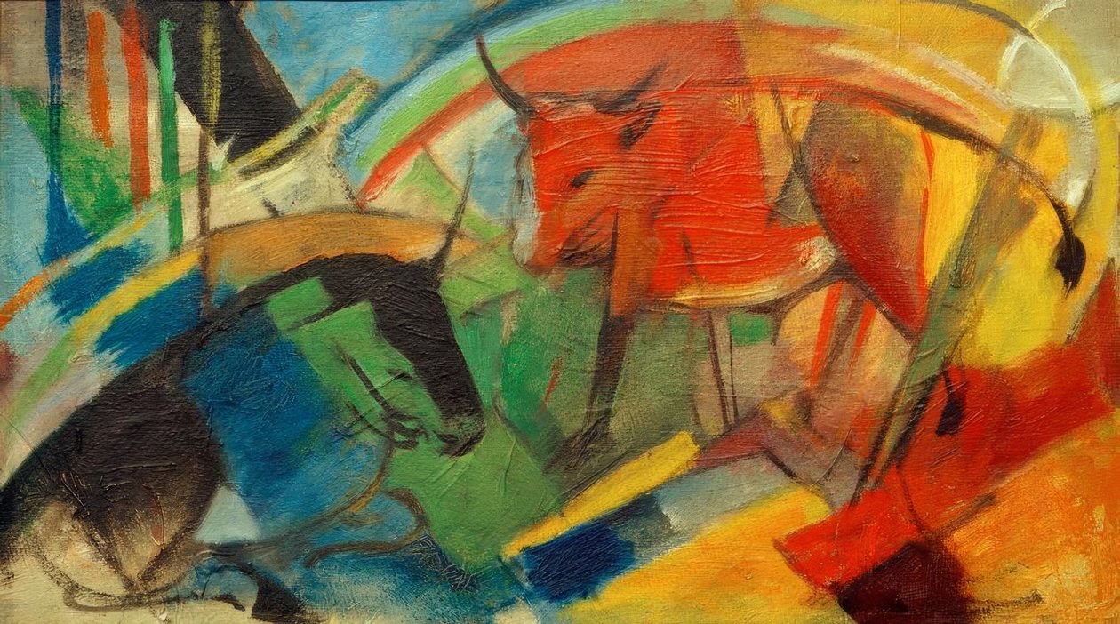 Kis kép szarvasmarhával alkotó: Franz Marc