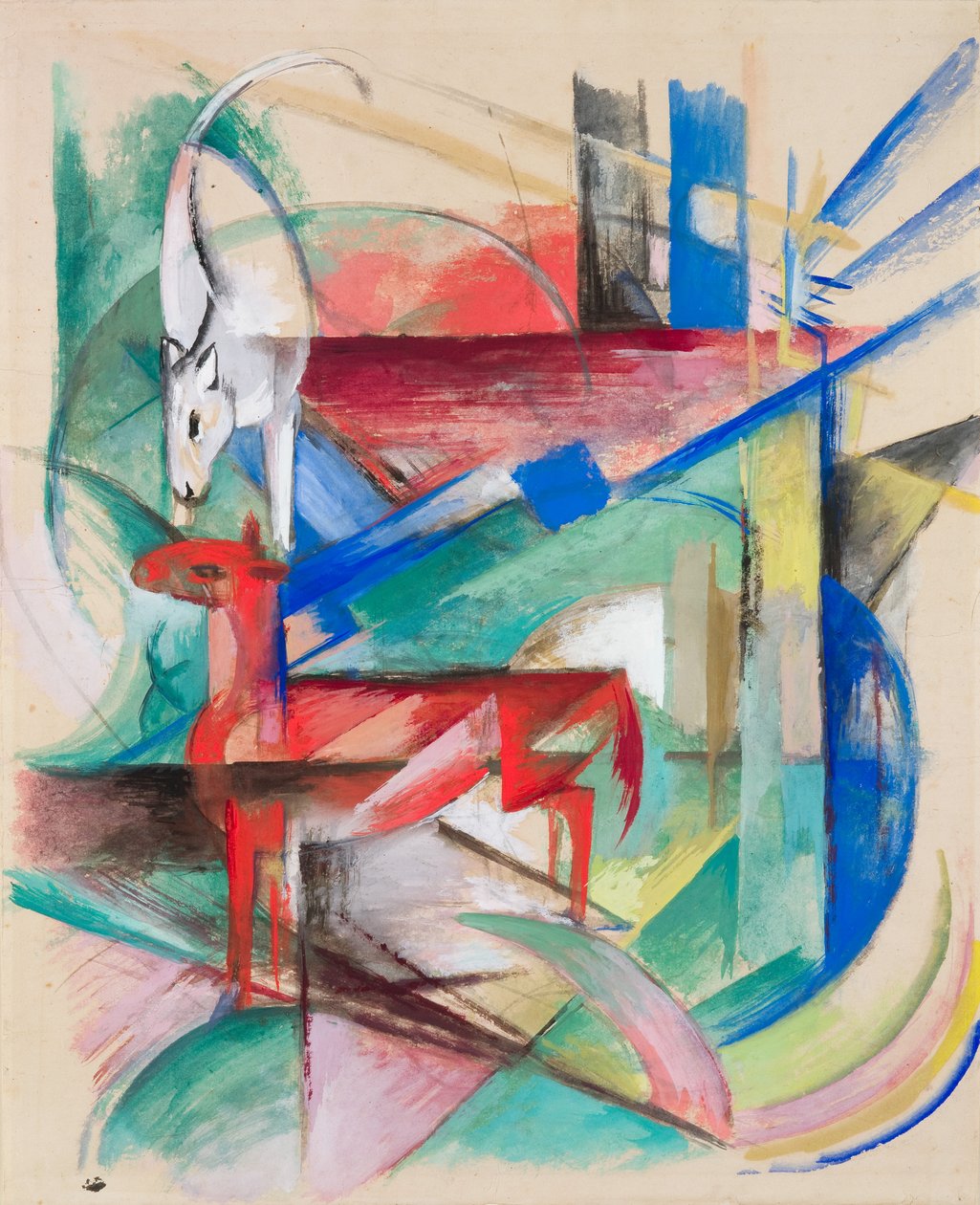 Tájkép állatokkal alkotó: Franz Marc